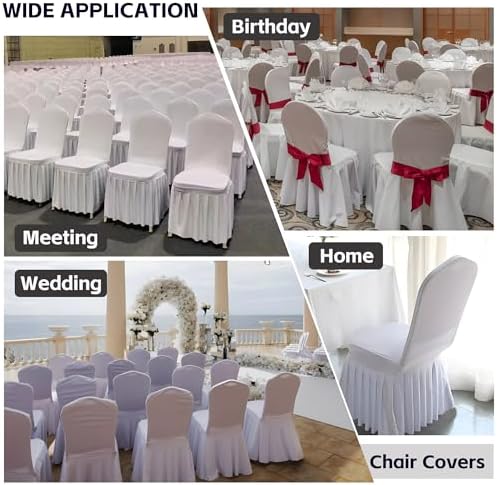 Vencede Dining Chair Covers with Skirt 6pcs