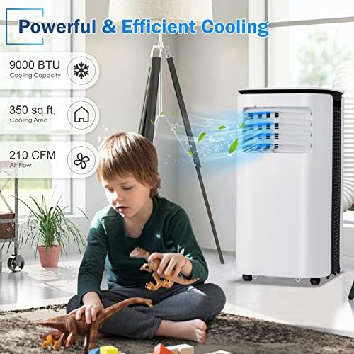 PETSITE 9000 BTU Portable AC Unit 3 in 1 Cooling Fan Dehumidifier