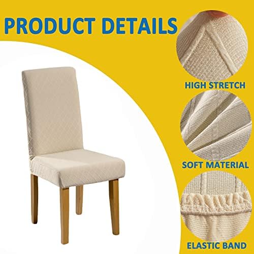 HAOYONG Dining Chair Covers with Bench Cover 4PCS Set