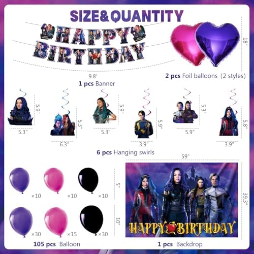 Movie-Themed Birthday Decor Kit for 10 Guests