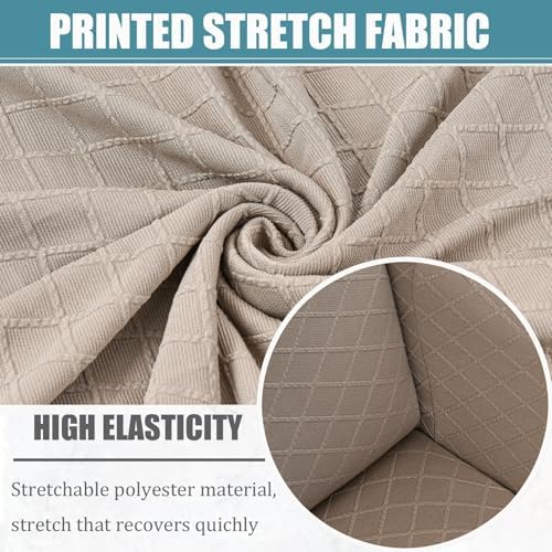 Wingback Chair Covers 2 Piece - Stretch Slipcovers for Armchair Protection