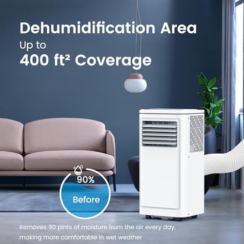 COWSAR 8000 BTU Portable Air Conditioner for 350 Sq Ft Room
