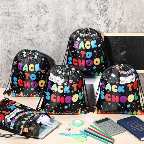 SATINIOR 24 Pcs Drawstring Backpacks Bulk