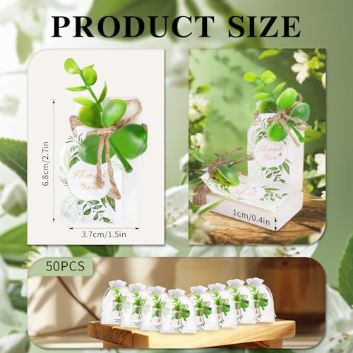 50PCS Natural Eucalyptus Soap Wedding Favor with Cards