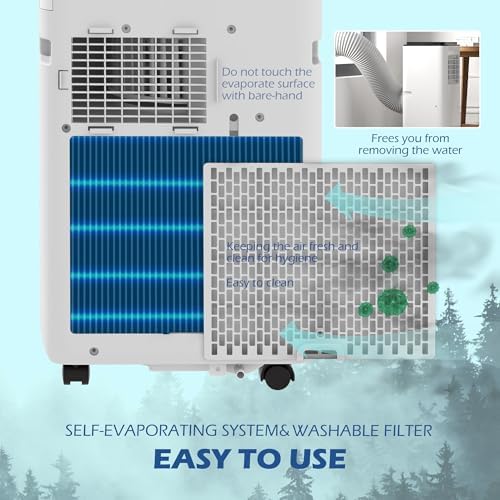 HOMCOM Portable Air Conditioner 823058V81WT White