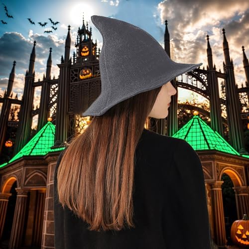 Foldable Womens Witch Hat Halloween Accessory for Unique Travel Look