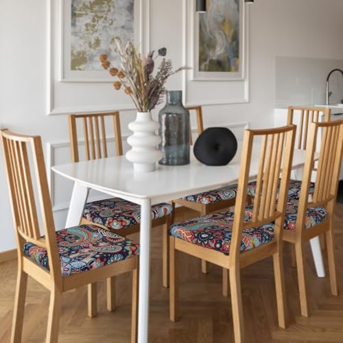 Granbey Paisley Chair Cover Set of 2 Navy Blue Orange Floral