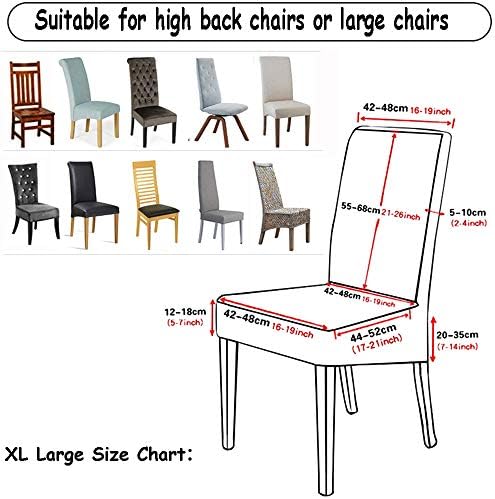 Stretch Dining Chair Covers Set of 4 Soft Spandex