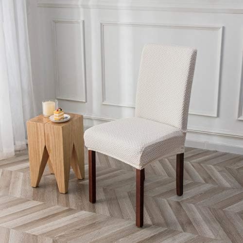 Genina Chair Covers Set of 4 White Dining Chair Slipcovers
