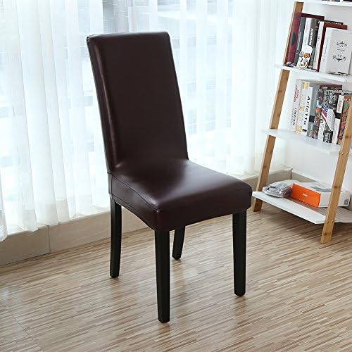 YISUN Dining Chair Covers 4 Pack Deep Coffee