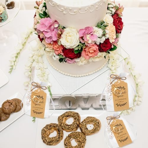 20 Piece White Flower Keychain Party Favor Set