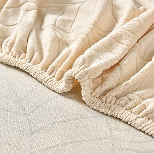 OKYUK Wingback Chair Slipcover 2 Piece Set Beige
