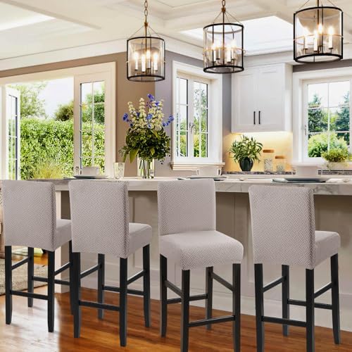 Waterproof Bar Stool Covers 4 Pack T-Khaki
