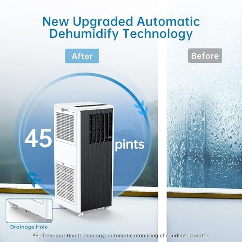 Acekool 8000 BTU Portable Air Conditioner with 3-in-1 Functionality