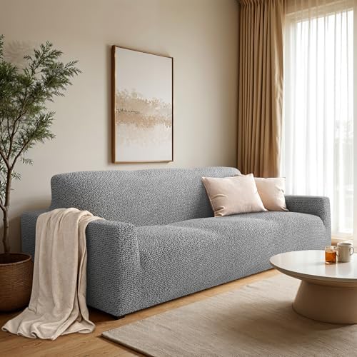 PAULATO BY GAICO Stretch Sofa Slipcover - Pet Friendly - 1-Piece Fit - Ash