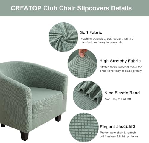 CRFATOP Armchair Slipcover for Living Room Green