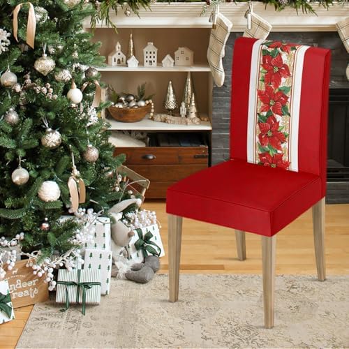 Horaldaily 6PCS Christmas Dining Chair Covers
