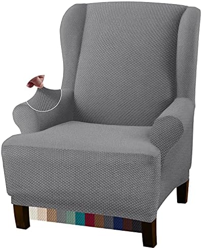 Granbest Premium Thick Wingback Chair Cover Light Gray