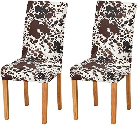 Kigai Cow Print Chair Covers for Dining Room