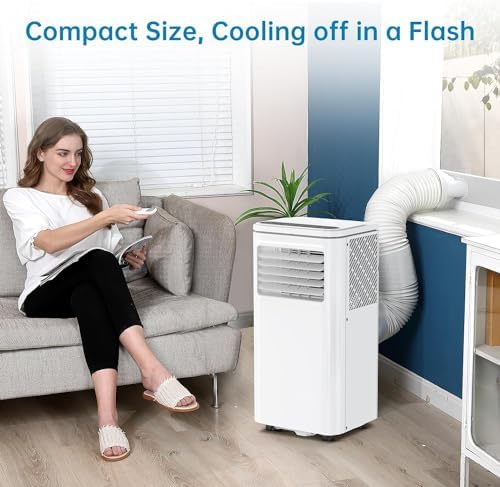 JustSmart 8000Btus Portable Air Conditioner 3-in-1 Cooling Dehumidifier Fan