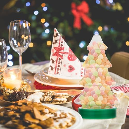 CLISPEED 3pcs Christmas Tree Candy Bottles Festive Storage Containers