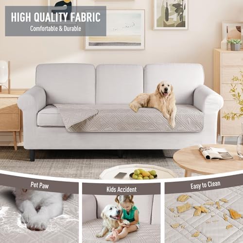 TAOCOCO Waterproof Sofa Cushion Cover Reversible for Dogs and Pets