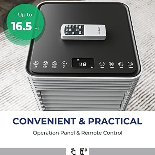 Costway 8000BTU Portable Air Conditioner with Remote Control and Window Vent Kit