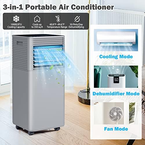 ARLIME 10000 BTU Portable AC Unit with Fan and Dehumidifier 1