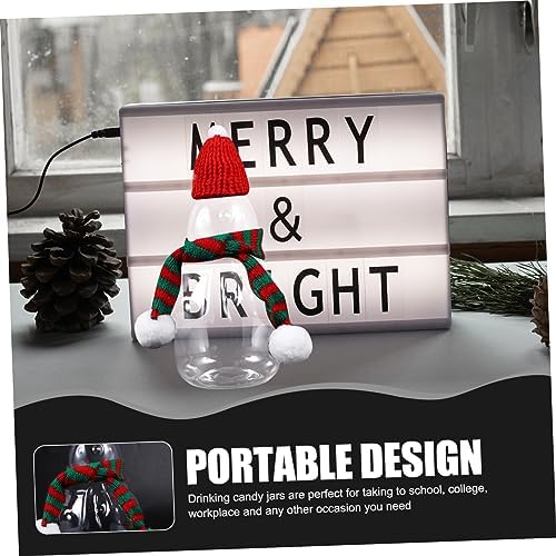 4PCS Christmas Snowman Reusable Beverage Bottles