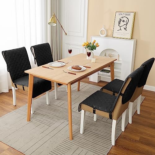 Yonus Waterproof Dining Chair Cover Black 1PCS