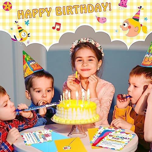 Colarr 24 Pack Birthday Invitations with Envelopes and Stickers