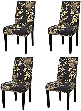 YEESSION Stretch Dining Chair Covers Set of 4 Style 19