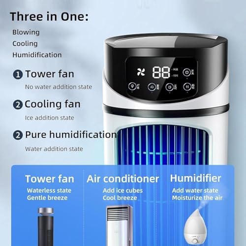 Protecair Portable Air Conditioner with 6 Wind Speeds and 3 Cool Mists
