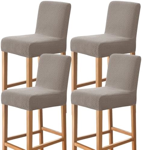 Gollense Bar Stool Covers Set of 4 Khaki