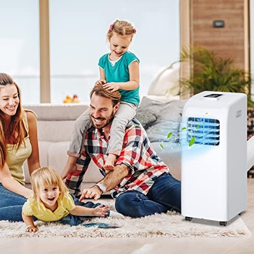 COSTWAY 8000 BTU Portable AC with Dehumidifier and Remote Control
