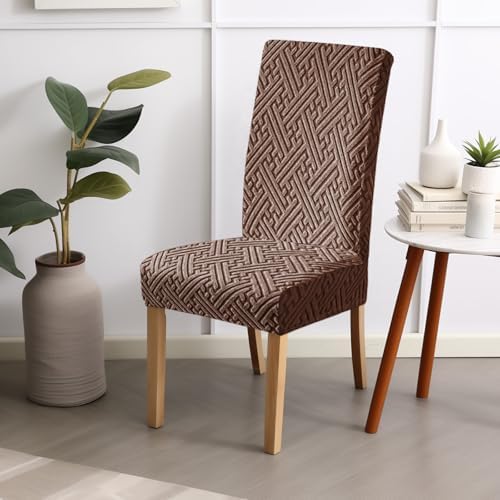 6 Pack Dining Chair Covers Anti-Scratch Washable