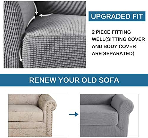 HVERSAILTEX 2 Piece Loveseat Slipcover Set
