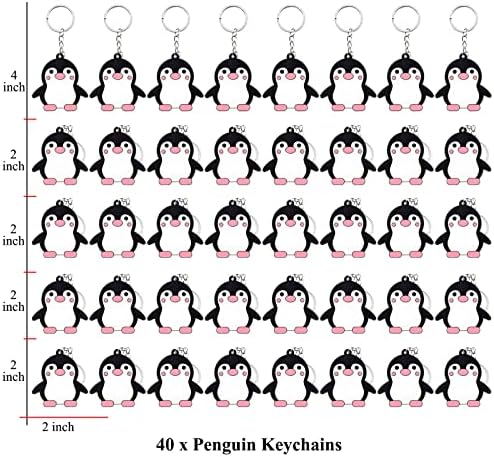 40 Pack Penguin Keyring Party Favor for Penguins Lovers