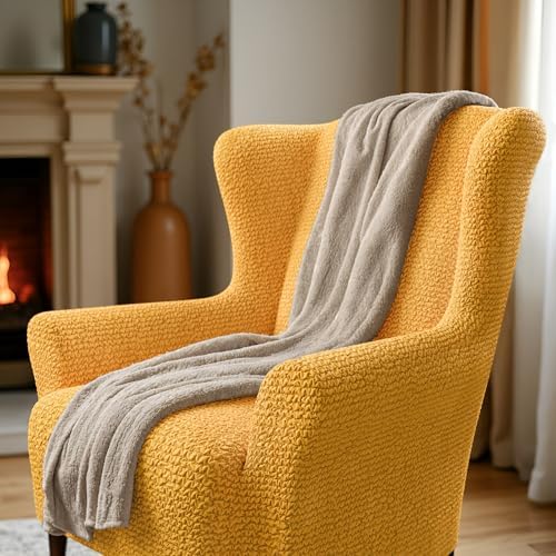 Mamma Mia Wingback Chair Slipcover - High Back Stretch Fit