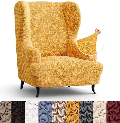 Mamma Mia Wingback Chair Slipcover - High Back Stretch Fit
