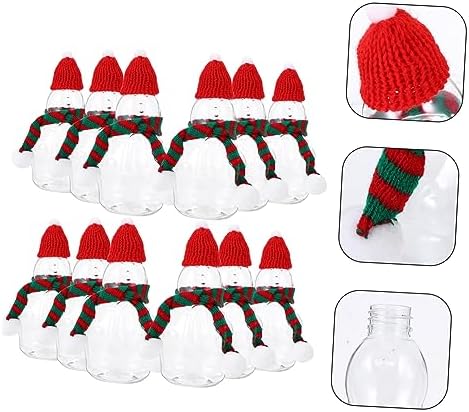 4PCS Christmas Snowman Reusable Beverage Bottles