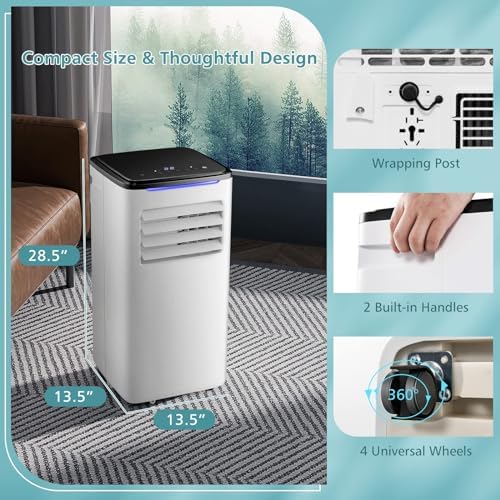 DORTALA 8000 BTU Portable AC 3 in 1 Cooler Fan Dry Unit