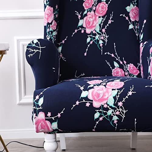 2 Piece Wingback Chair Slipcovers Stretch Spandex Cover for Living Room Furniture