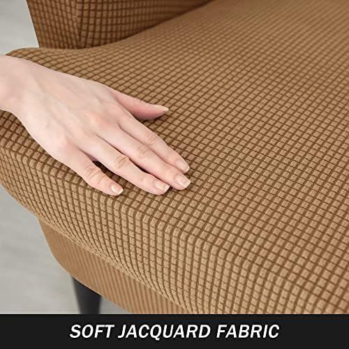 PENDEJATO Wing Chair Slipcovers 2 Piece Light Brown