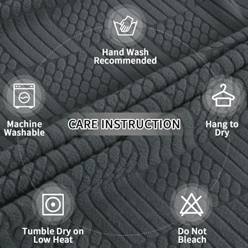Easy-Going Waterproof Couch Cushion Covers Dark Gray