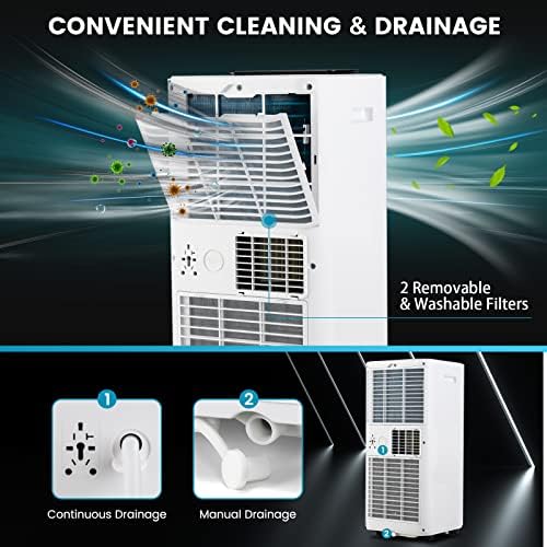KOTEK Portable AC Unit 10000 BTU for 350 Sq Ft Room