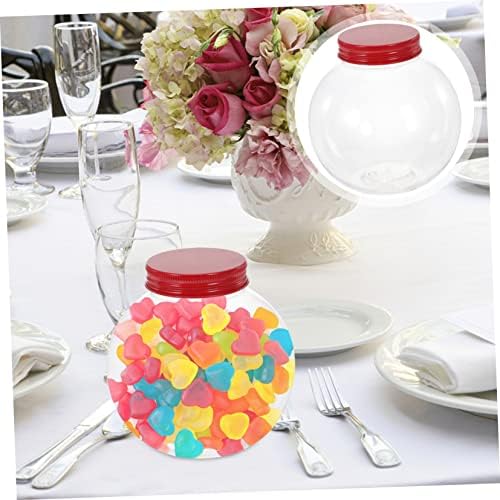 Gadpiparty 5Pcs Clear Christmas Candy Bottles with Sealing Lids