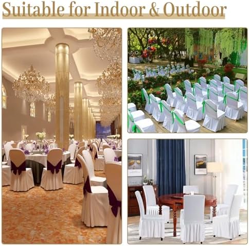 Rakila 2PC Dining Chair Covers with Lotus Skirt Design