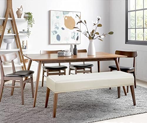 YISUN Dining Bench Covers Waterproof PU Leather Slipcover for Upholstered Benches