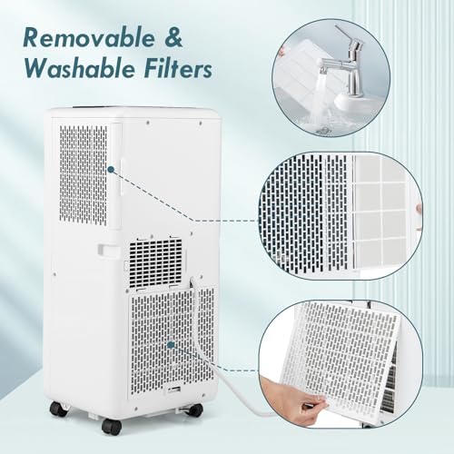 COSTWAY 10000 BTU Portable AC Unit with Fan and Dehumidifier
